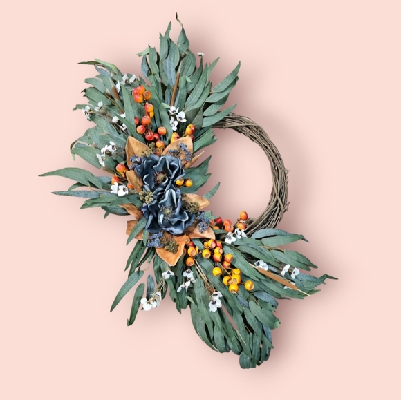 Boho Fall Floral Wreath - Picture 2 of 14